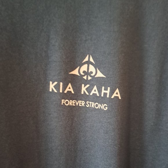 Kia Kaha Men's N Garu T Shirt Tattoo Design Crew Neck Sz XL Teal NWT - Picture 2 of 9